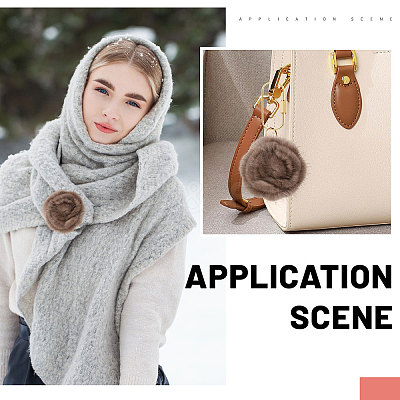Faux Mink Fur Lapel Pins JEWB-WH0026-94A-1