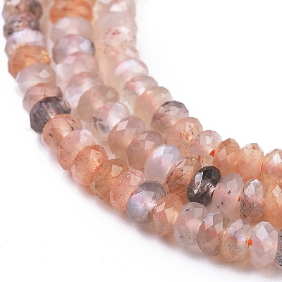 Natural Multi-Moonstone Beads Strands G-R475-002A-1