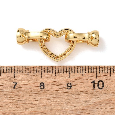Brass Micro Pave Clear Cubic Zirconia Fold Over Clasps KK-D259-02A-G-1