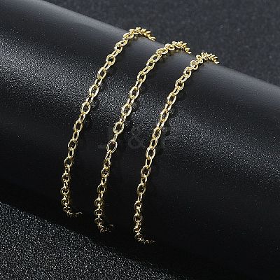 2MMM Brass Cable Chain Necklaces for Women KK-CBA2293-01G-1