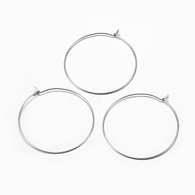 316 Surgical Stainless Steel Hoop Earrings Findings X-STAS-F149-32P-D-1