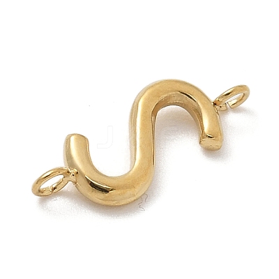 304 Stainless Steel Letter Connector Charms STAS-M108-01G-19-1