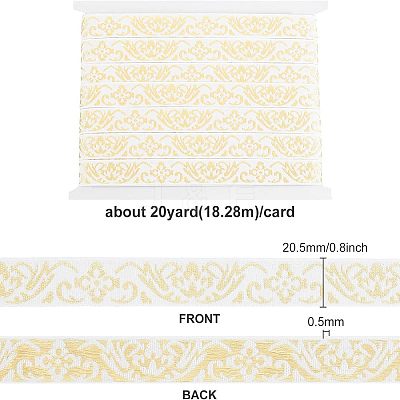 Ethnic Style Embroidery Polycotton Ribbons OCOR-WH0066-22B-1