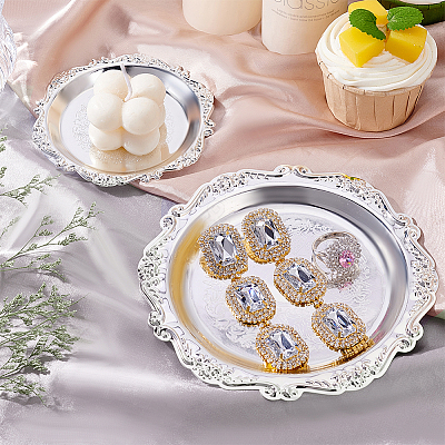 2Pcs 2 Styles Iron Jewelry Plate DJEW-PH0001-57-1