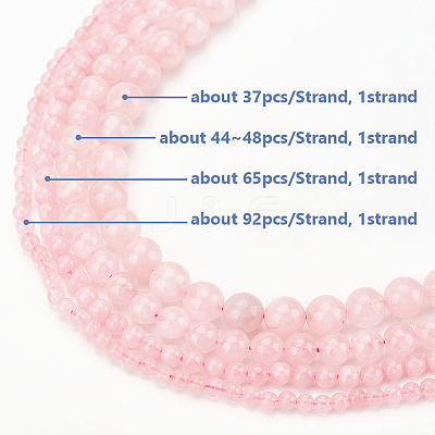 Natural Rose Quartz Beads Strands G-OC0001-02M-1
