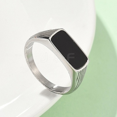316L Stainless Steel Natural Gemstone Finger Rings for Women RJEW-U054-02C-02P-1