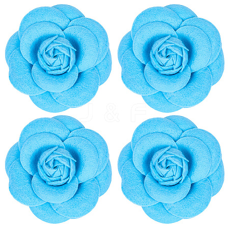 4Pcs Cloth Art Camelia Brooch Pins JEWB-CN0001-03A-1