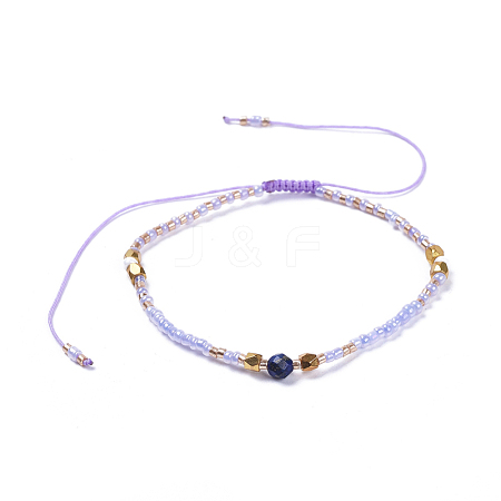 Adjustable Nylon Thread Braided Beads Bracelets BJEW-JB04379-02-1