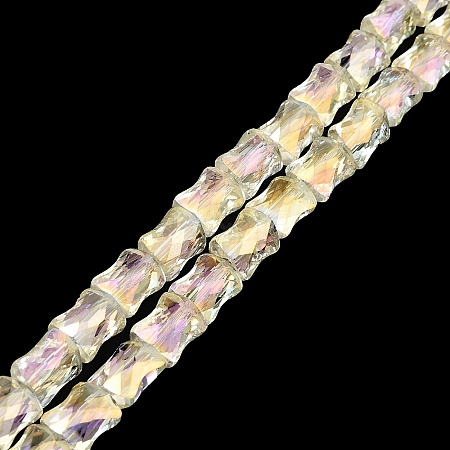 AB Color Plated Transparent Glass Beads Strands EGLA-P051-06A-A08-1