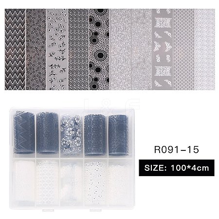 10Rolls 2 Colors Nail Art Transfer Stickers MRMJ-R091-15-1