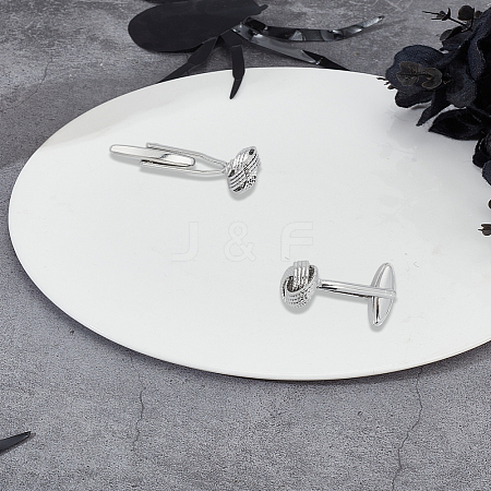 1 Pair Brass Cufflinks BUTT-LP0002-04P-1