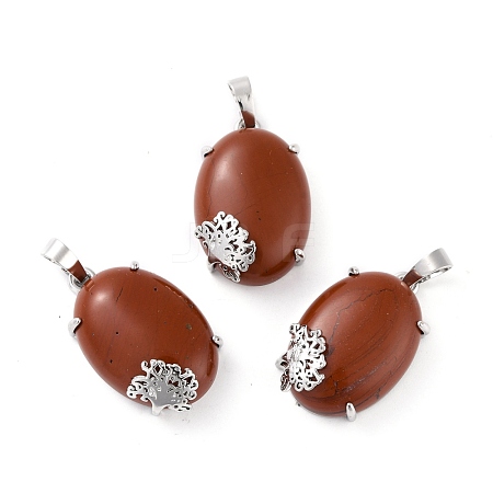 Natural Red Jasper Pendants G-C235-03A-RS-1