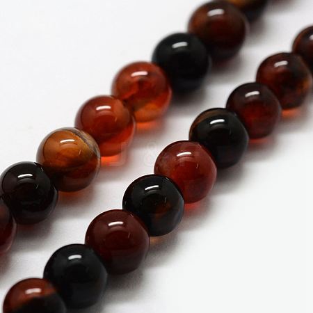 Natural Agate Beads Strands X-G-F417-07-8mm-1