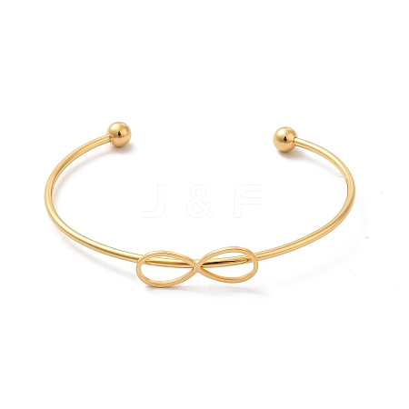 Infinity 201 Stainless Steel Cuff Bangles for Women Girls STAS-K247-02G-1