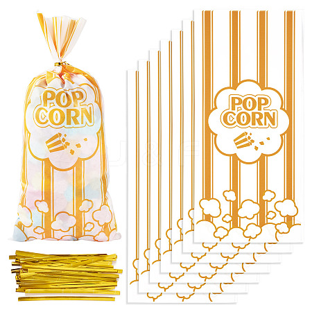 100Pcs Plastic Cookie Bags ABAG-TA0001-75-1