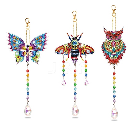 Insect DIY Diamond Painting Pendant Decoration Kits DIAM-PW0010-22A-1