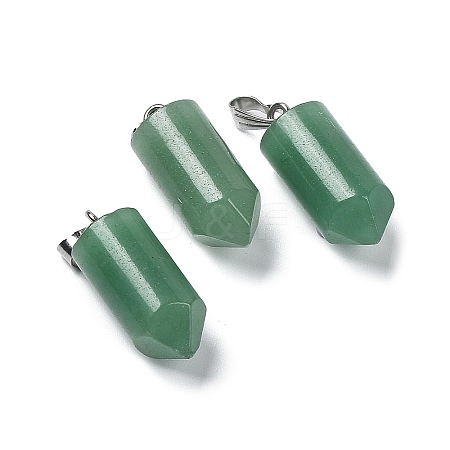 Natural Green Aventurine Pointed Pendants G-E596-02P-03-1