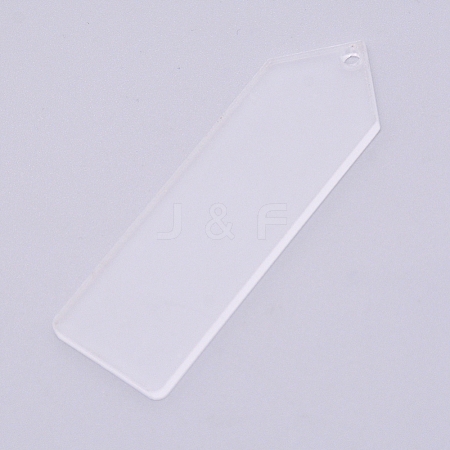 Transparent Acrylic Big Pendants TACR-WH0001-32A-1