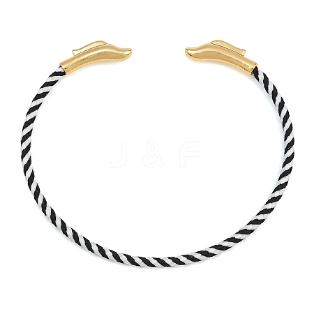 Braided Steel Wire Bangles Making KK-CBA6056-02B-G-1