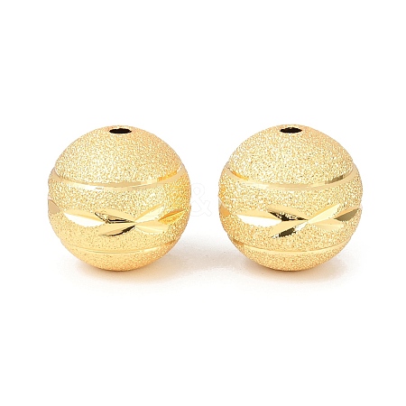 Textured Brass Beads KK-F931-31C-G-1