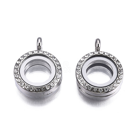 Alloy Magnetic Locket Pendants PALLOY-T052-21P-1