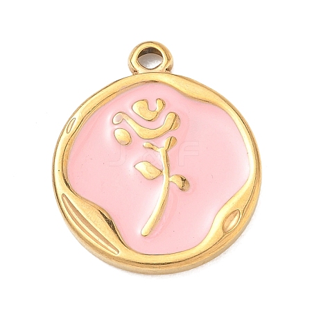 304 Stainless Steel Enamel Pendants SA-CBA8A4A-04A-G-1
