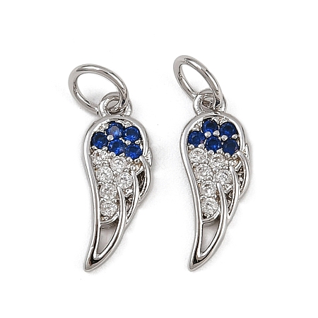 Brass Micro Pave Cubic Zirconia Pendants KK-B150-23P-1