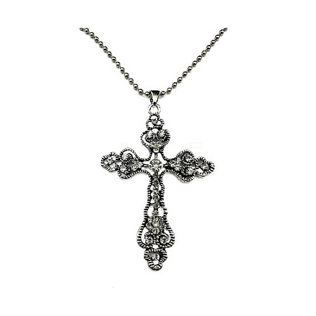 Cross Zinc Alloy Pendant Necklace NF8765-11-1