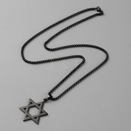 304 Stainless Steel Pendant Necklaces NJEW-WH0023-26EB-1