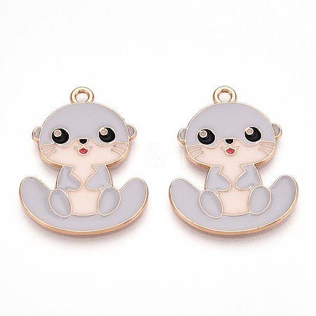 Alloy Enamel Pendants ENAM-T022-02D-01-1