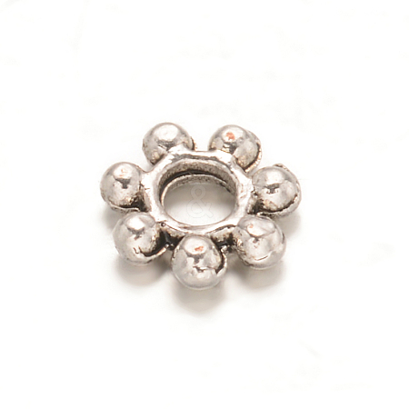 Flower Tibetan Style Alloy Spacer Beads X-TIBEB-ZN-26197-AS-RS-1