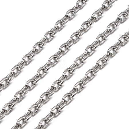 Tarnish Resistant 304 Stainless Steel Cable Chains X-CHS-R009-11-1