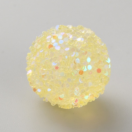 Opaque Acrylic Glitter Beads FIND-CJC0010-111A-02-1