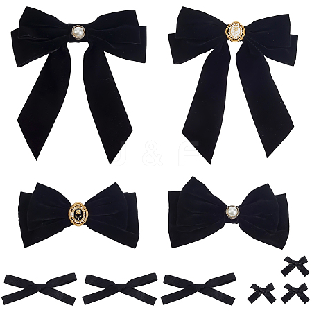6 Styles Iron & Polyester Alligator Hair Clips for Girls PHAR-SP0001-20-1
