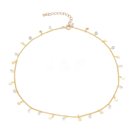 Brass Curb Chains Necklaces NJEW-JN03204-1