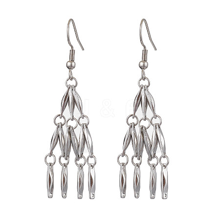 Non-Tarnish 304 Stainless Steel Link Bar Dangle Earrings EJEW-JE05964-02-1