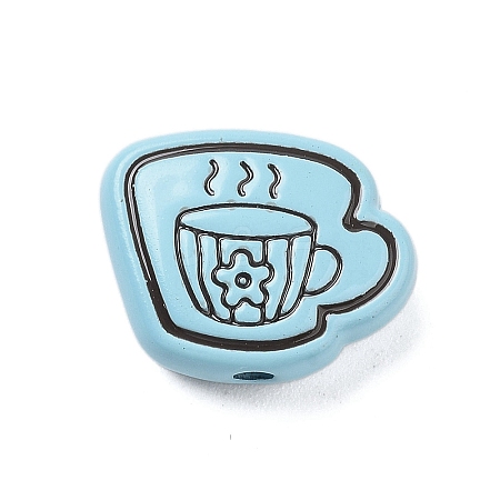 Spray Painted Alloy Beads LS-FIND-C064-01B-1