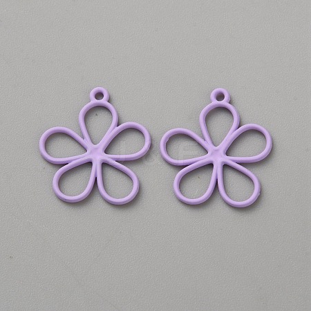 Hollow Out Spray Painted Alloy Pendants LS-FIND-WH20008-19B-1