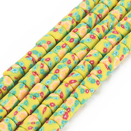 Handmade Polymer Clay Bead Strands X-CLAY-T020-10A-1