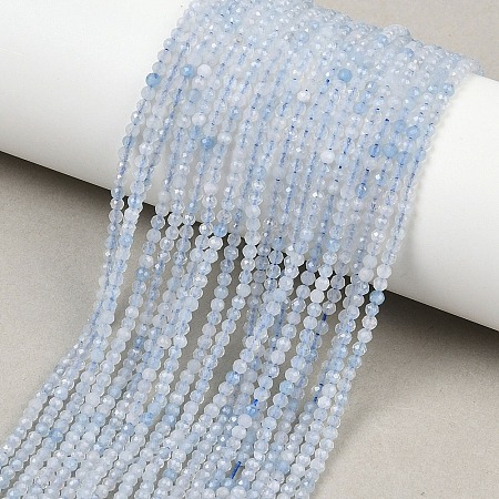 Natural Aquamarine Beads Strands G-B171-C01-2mm-1