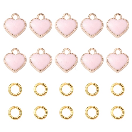 Heart Alloy Enamel Charms ENAM-YW0002-85C-1