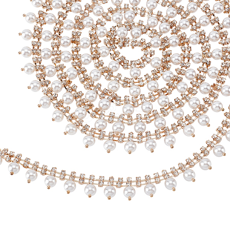 Brass Rhinestone Cup Chain CHC-WH0004-06A-1