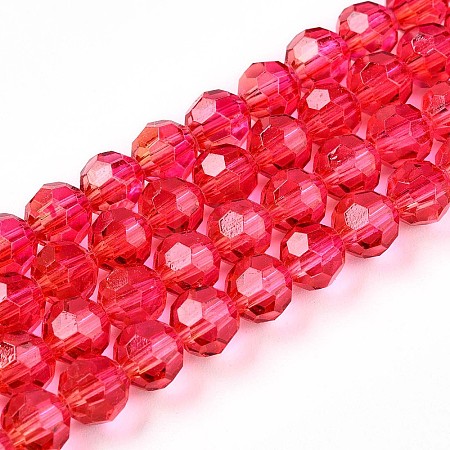 Baking Paint Transparent Glass Beads X1-DGLA-A035-T6mm-A02-1