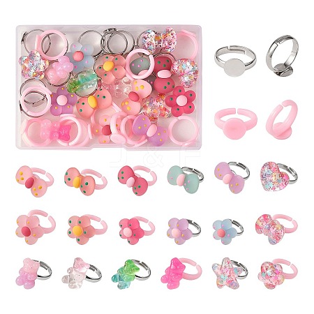 DIY Candy Finger Ring Making Kit DIY-SZ0008-43-1