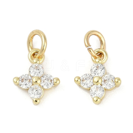 Rack Plating Brass Micro Pave Cubic Zirconia Pendants KK-H509-13G-1