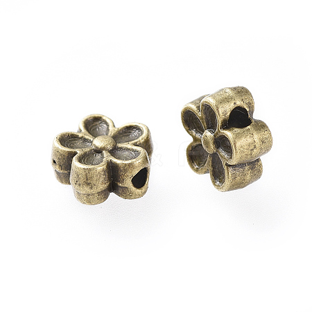 Tibetan Style Alloy 3D Flower Beads MLF0476Y-1