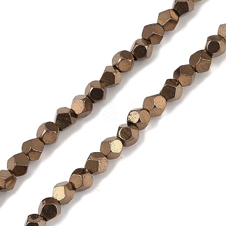 Electroplated Synthetic Non-magnetic Hematite Beads Strands G-A234-G03-01F-1