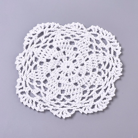 (Clearance Sale)Woven Crochet Coasters Table Mats DIY-WH0157-17-1