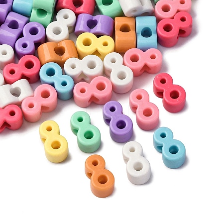 Opaque Acrylic European Beads OACR-S072-04G-1