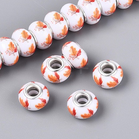Opaque Resin European Beads RPDL-T004-01R-1